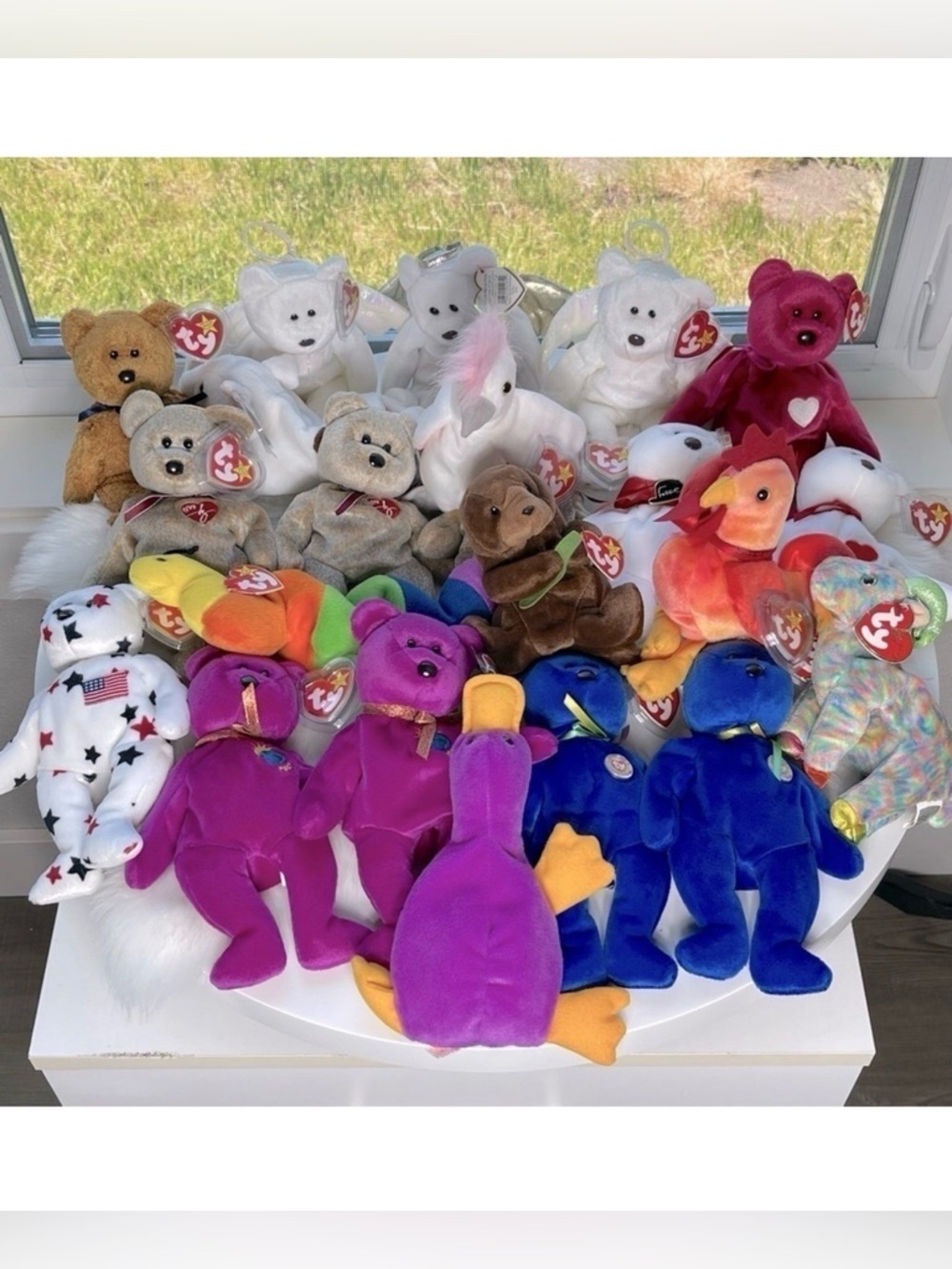 Vintage TY Beanie Babies Lot of 22 Tags 90s Y2K Bears Critters Plush Collection